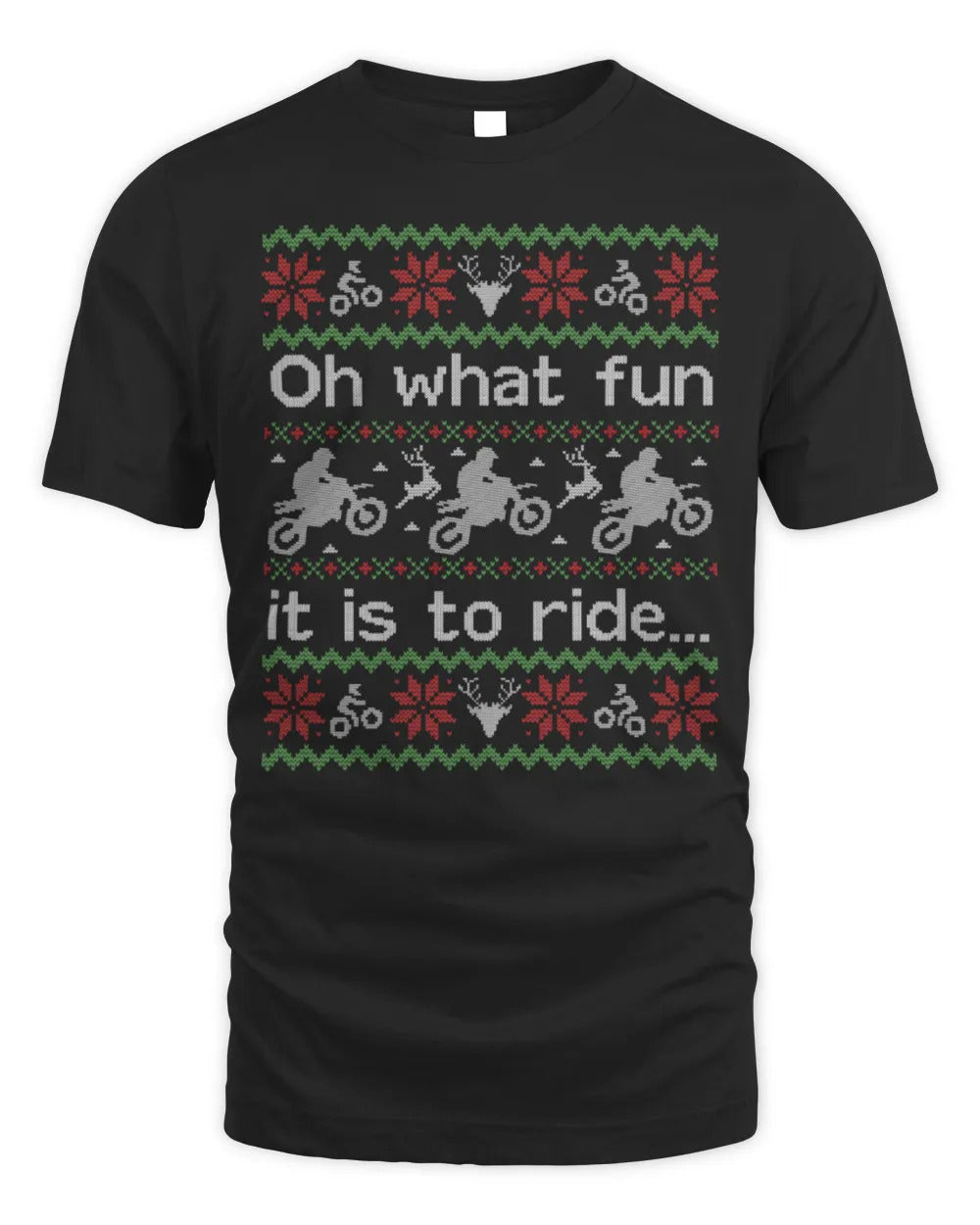 Funny Ugly Sweater Christmas Dirt Bike Shirt
