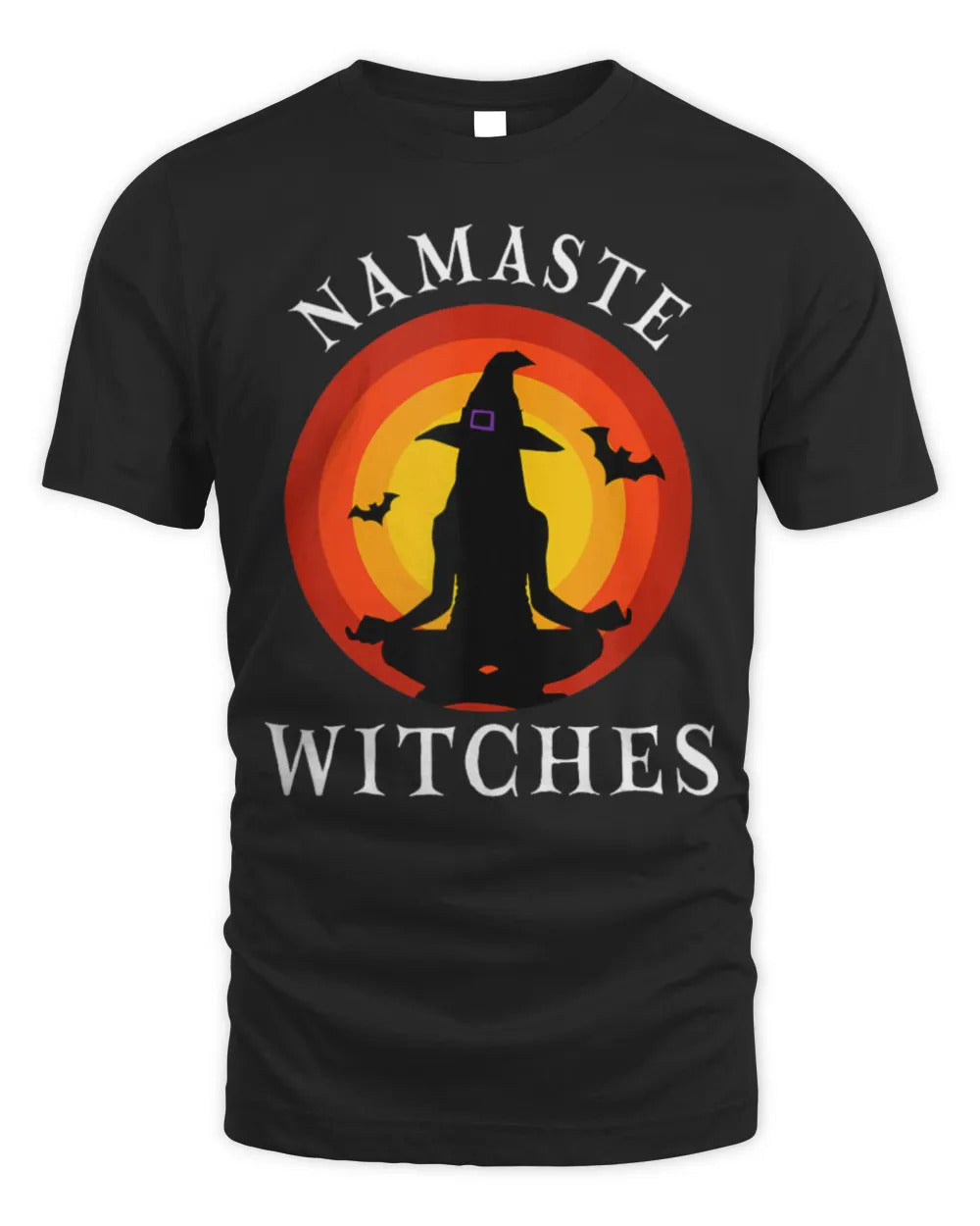 Namaste Witches fun Halloween yoga design T-Shirt