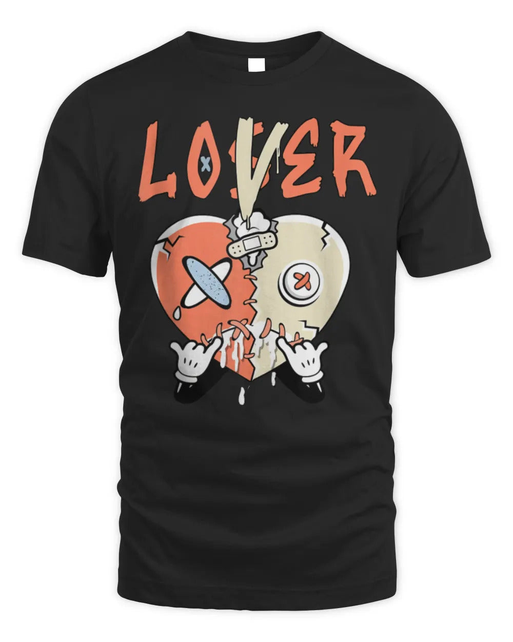 Orange Loser Lover Heart Drip Crimson Bliss 5s Matching T-Shirt