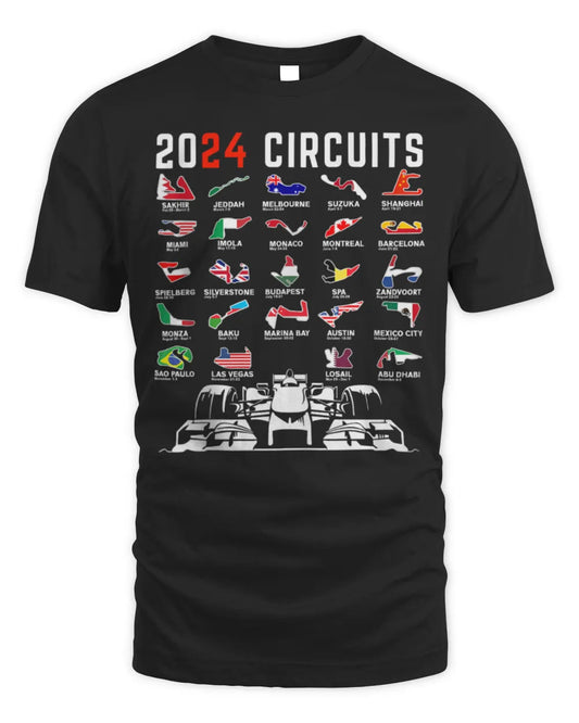 2024 Formula Racing Track Formula Race Formula Car Fan T-Shirt