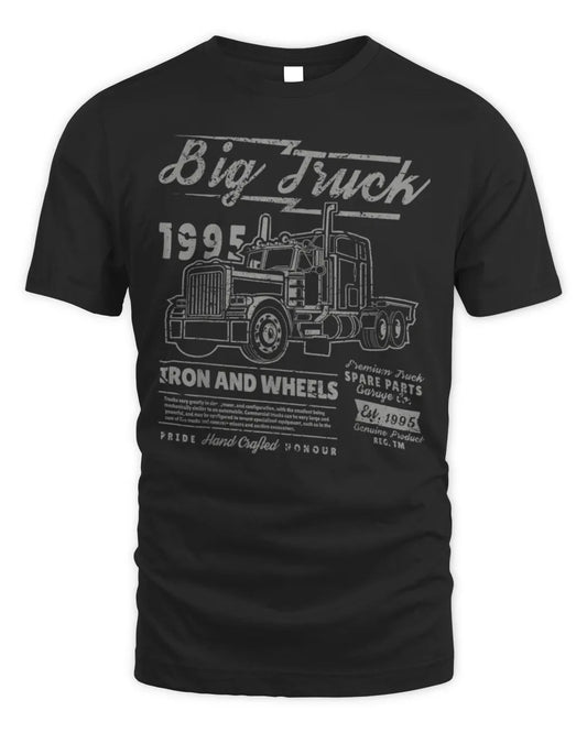 Big Truck Semi Truck Retro Distressed T-Shirt