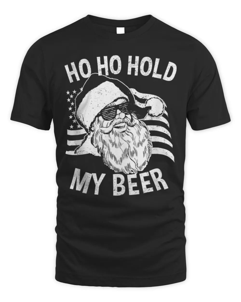 Christmas In July Hipster Santa Ho Ho Hold My Beer T-Shirt
