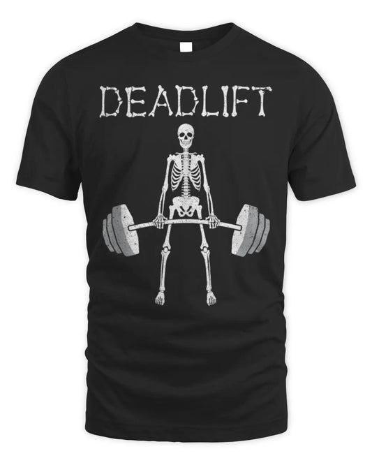Deadlift Skeleton Gym Bones T-Shirt