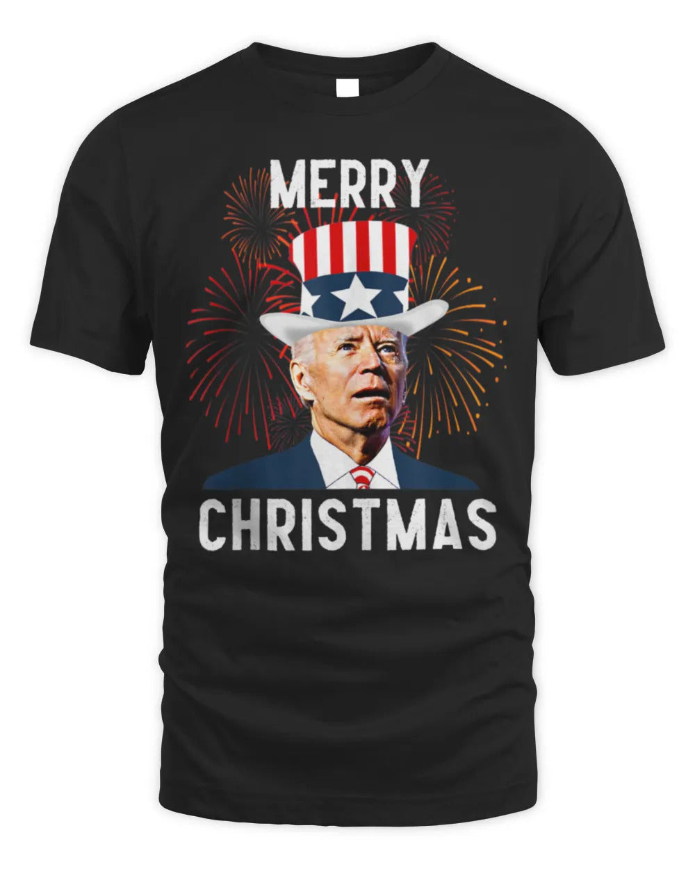 Funny Joe Biden Merry Christmas For Fourth Of July T-Shirt