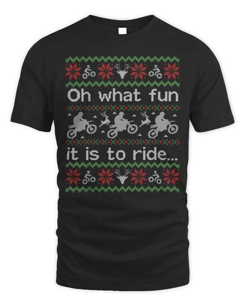 Funny Ugly Sweater Christmas Dirt Bike Shirt