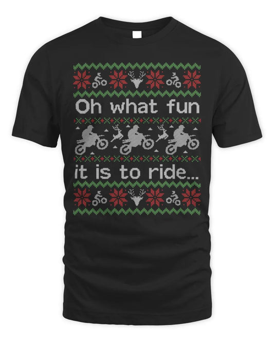 Funny Ugly Sweater Christmas Dirt Bike Shirt