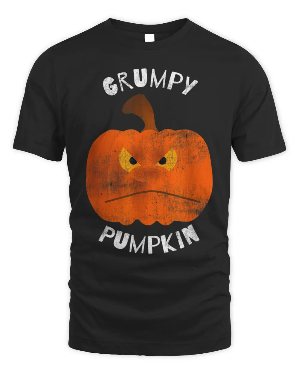 Grumpy Pumpkin Vintage Novelty Halloween Fall T-Shirt