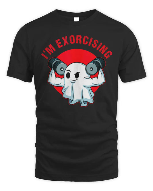Halloween Ghost Gym Workout Funny Horror Boo T-Shirt