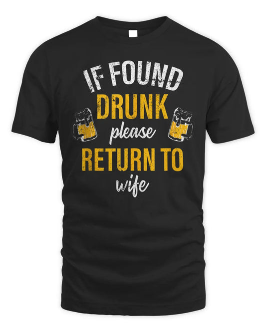 If Found Drunk Return To Wife Couples Matching Halloween T-Shirt