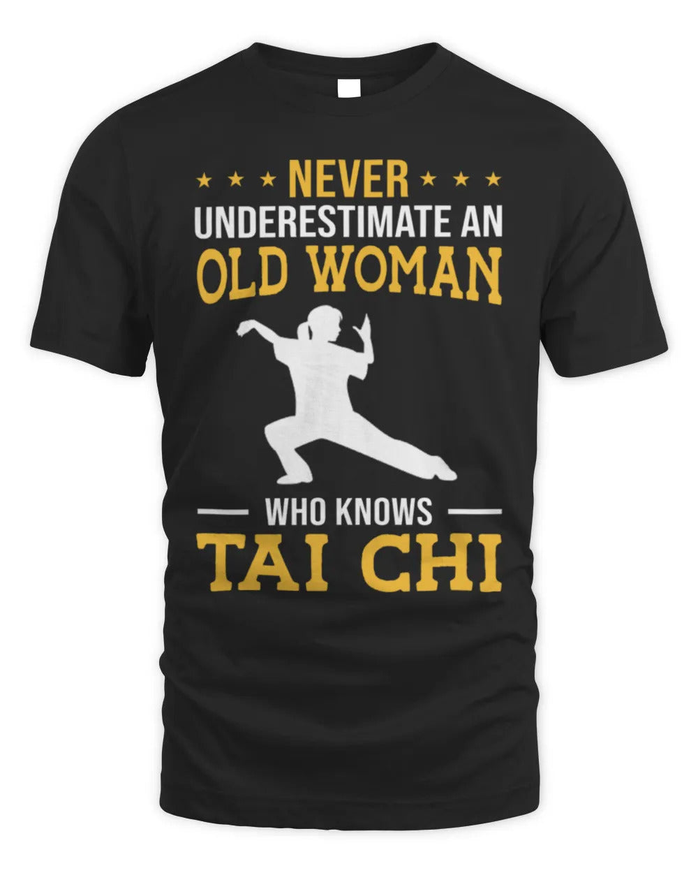 Never Underestimate An Old Woman Who Knows Tai Chi Fight T-Shirt