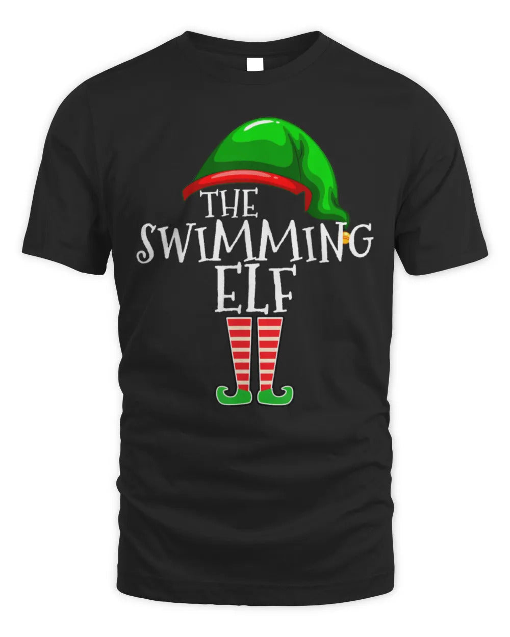 Swimming Elf Group Matching Family Christmas Gift Swimmer T-Shirt